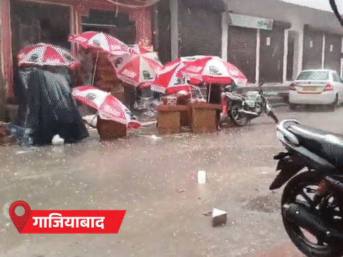गाजियाबाद-नोएडा और ललितपुर में जमकर ओले गिरे:आंधी-बारिश से पेड़ जड़ से उखड़ा; पीपा पुल बहा; 14 की मौत