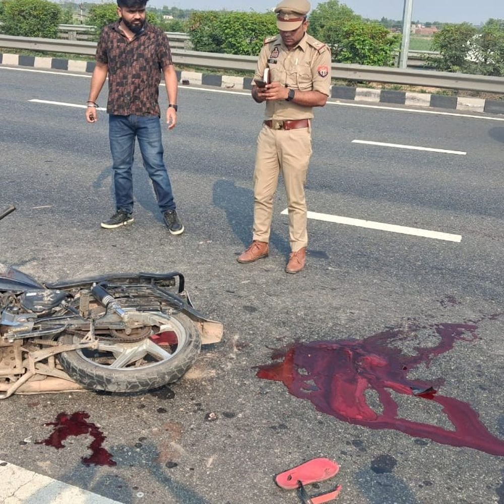 ट्रैफिक पुलिस की लापरवाही से 2 की जान गई:दिल्ली- मेरठ एक्सप्रेस पर प्रतिबंधित हैं 2 पहिया वाहन, रील बनाते समय ट्रक ने दोनों को कुचला