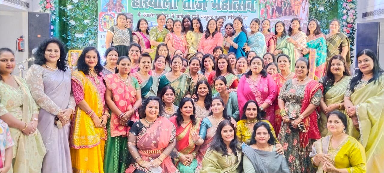 भाविप अमृतम शाखा ने अग्रसेन भवन में मनाया हरियाली तीज उत्सव