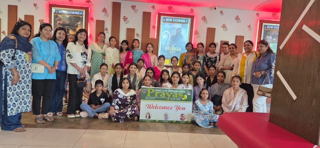 वनवासी कल्याण आश्रम की 37 बालिकाओं ने लायंस क्लब प्रयास के साथ देखी हनुमान अंश
